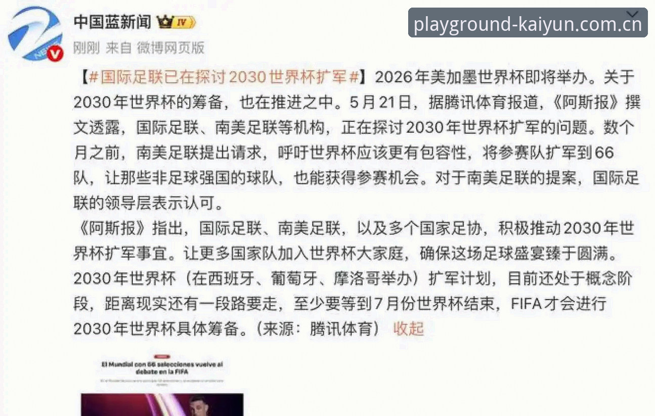 2030世界杯扩军操作教程：从48队到66队，中国男足如何抓住历史机遇？